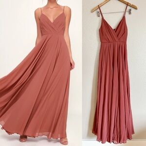 Rusty Rose Maxi Dress XS